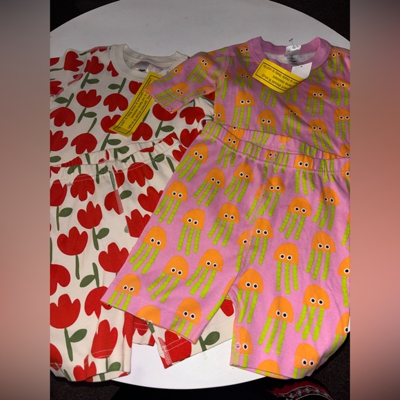 Hanna Andersson Red and Pink Kids' Pajama short Set of two